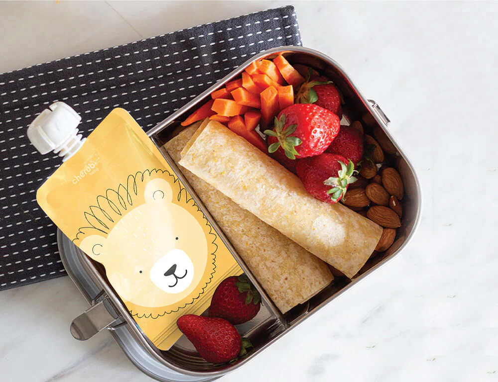 Reusable Baby Food Pouches, Yoghurt Pouches - Animal Set 150ml 5PK - Image 3