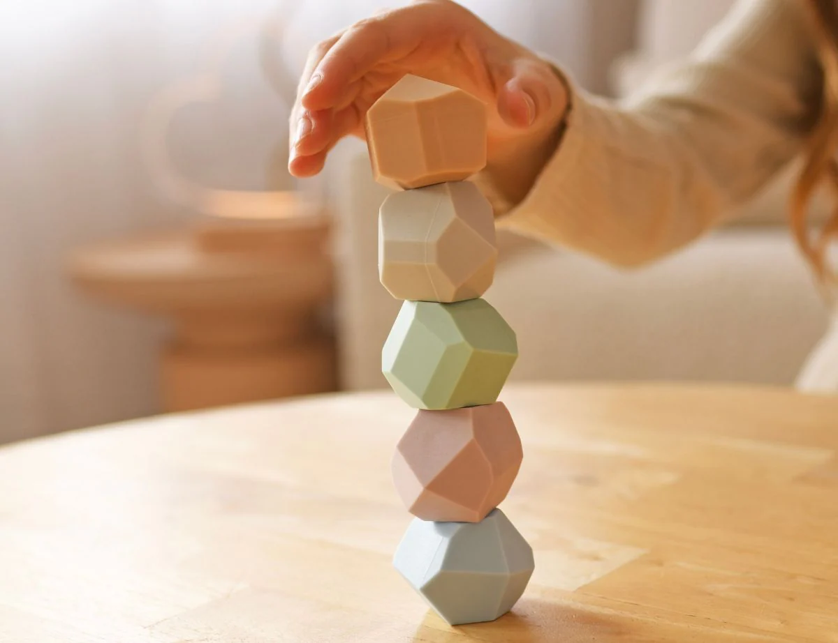 Silicone Balancing Stacking Stones 5PK | Montessori Toy - Image 6
