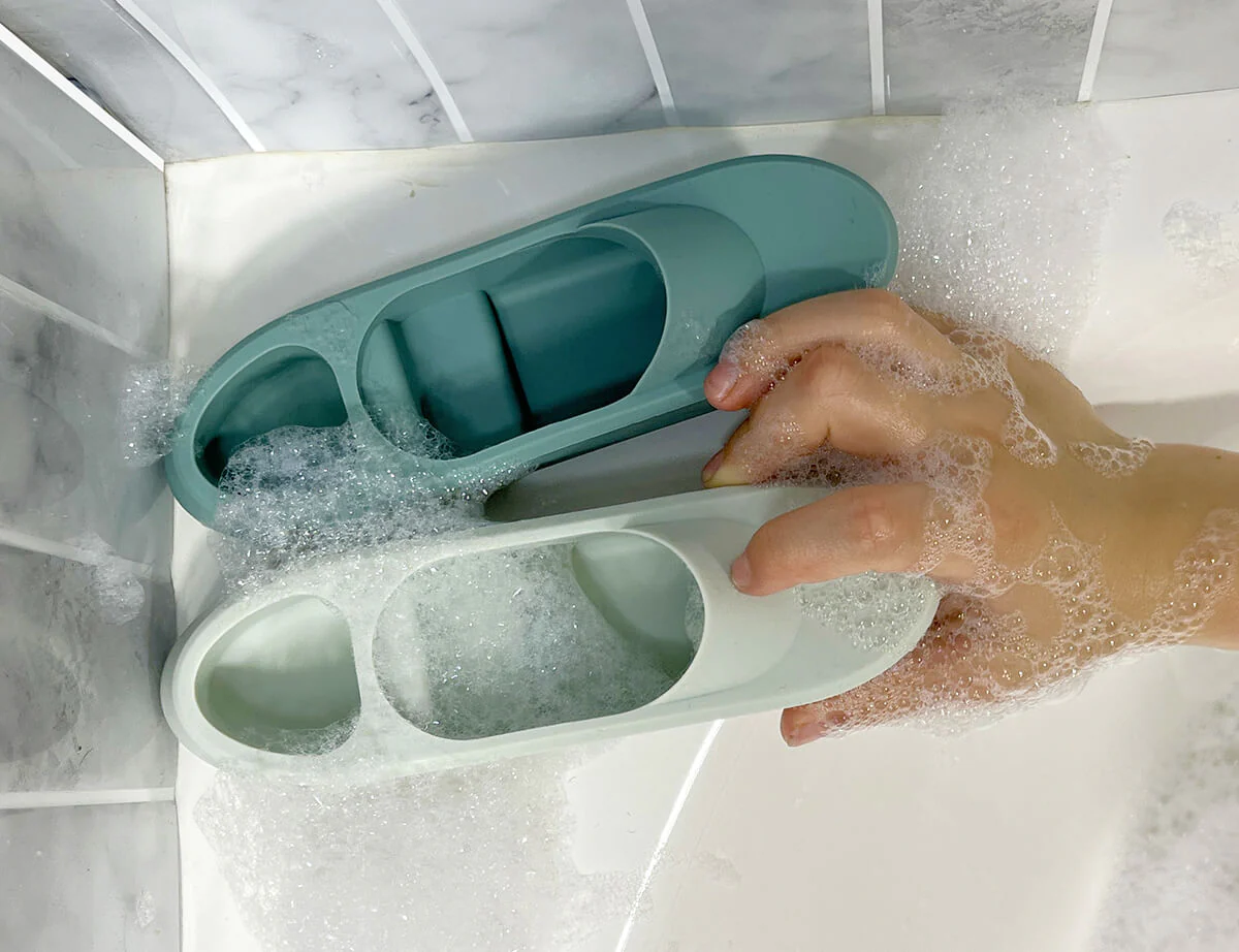Silicone Bath Toys - Baby Boats – Oyster Sage - Image 4
