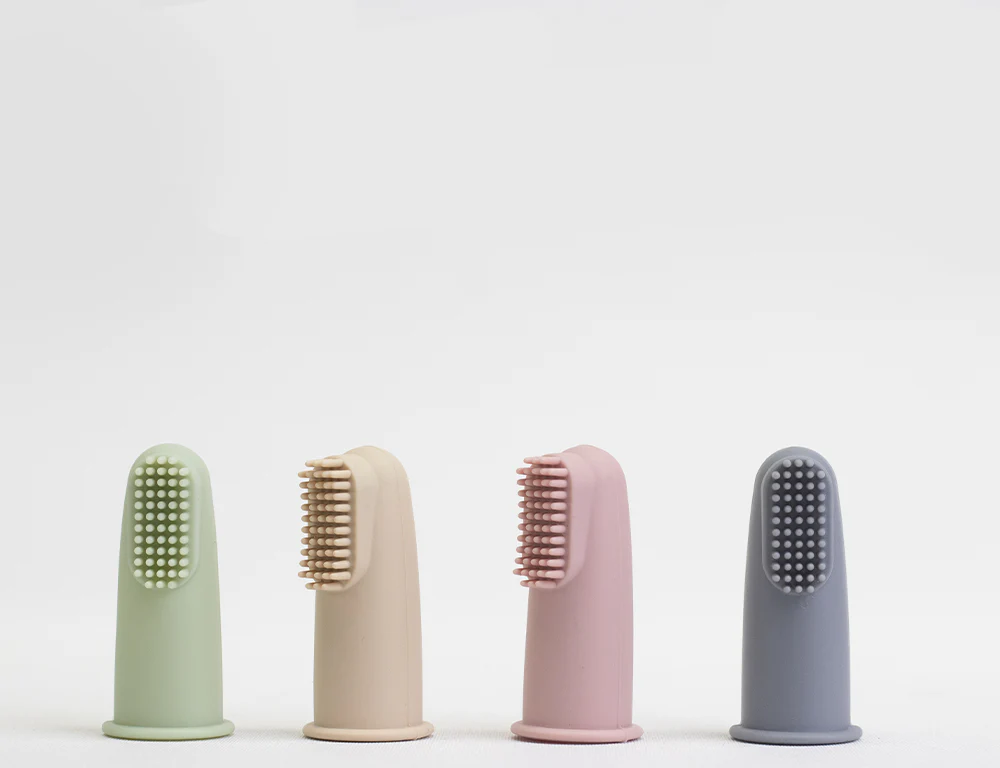 Silicone Baby Finger Toothbrush & Case - Sage - Image 6