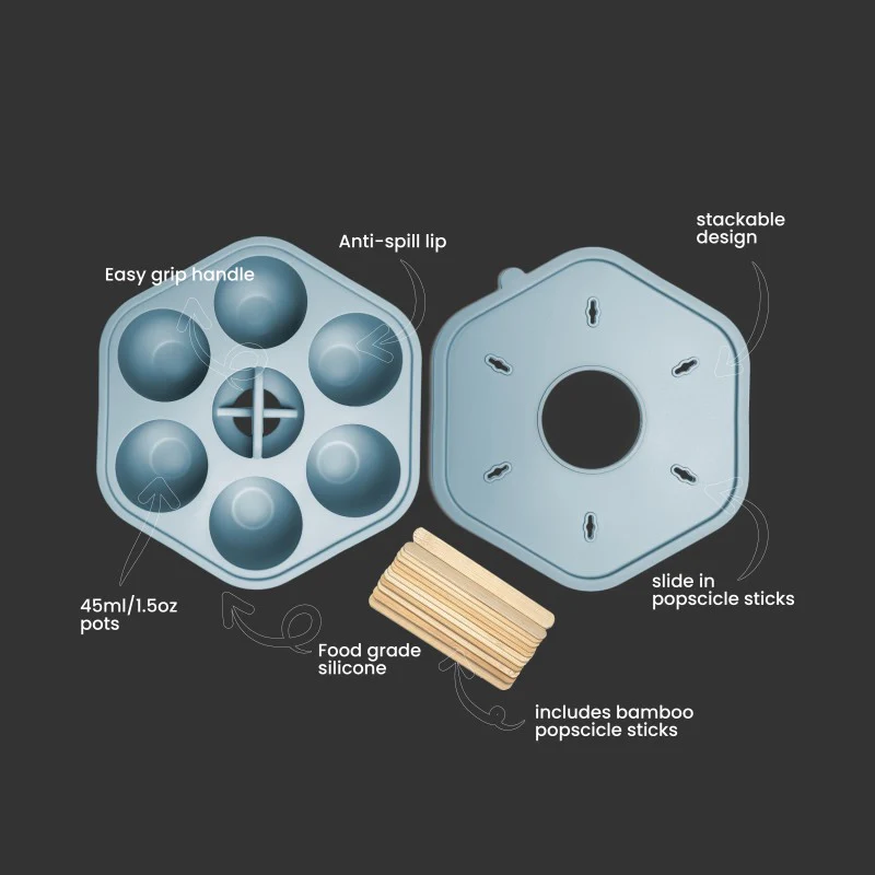 Silicone Baby Food Freezer Trays & Icy Pole Moulds - Duck Egg - (Popsicle Mold) - Image 4
