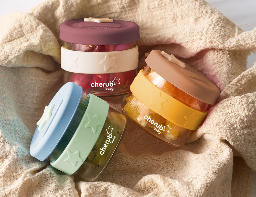 Silicone & Glass Storage 3PK 120ml + Storage 2PK 180ml Dusty Rose & Sand - Image 8