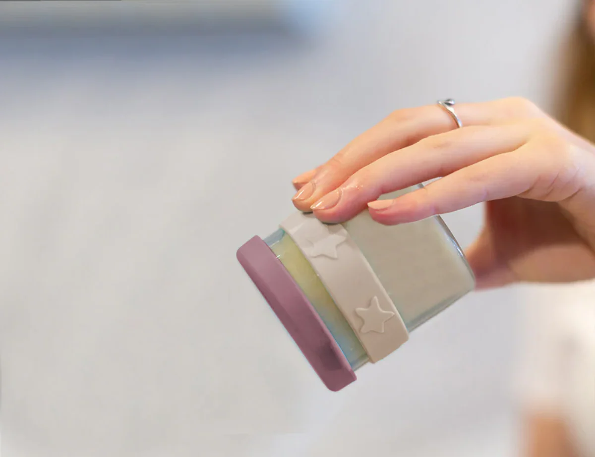 Silicone & Glass Storage 3PK 120ml + Storage 2PK 180ml Dusty Rose & Sand - Image 11