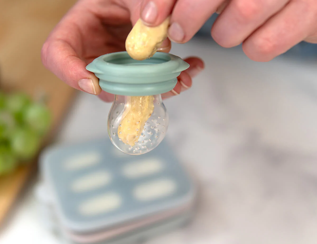 Silicone Baby Nibble Freezer Tray  - Cerulean & Sage 2PK - Image 6