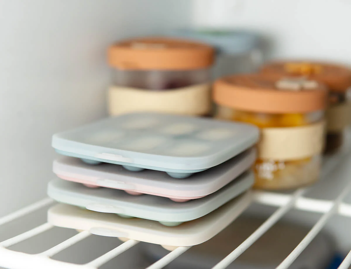 Silicone Baby Nibble Freezer Trays - Dusty Rose & Sand 2PK - Image 10