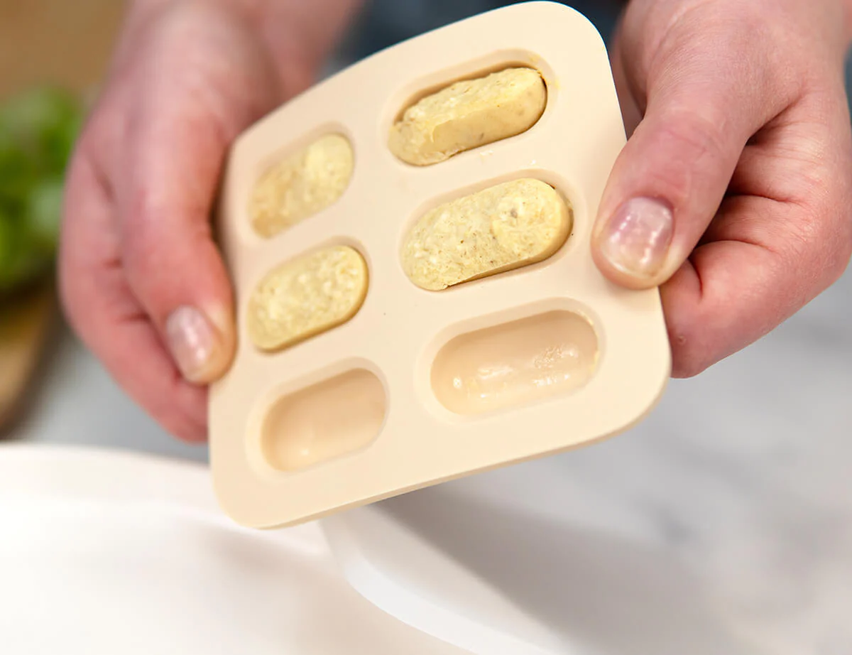 Silicone Baby Nibble Freezer Trays - Dusty Rose & Sand 2PK - Image 5