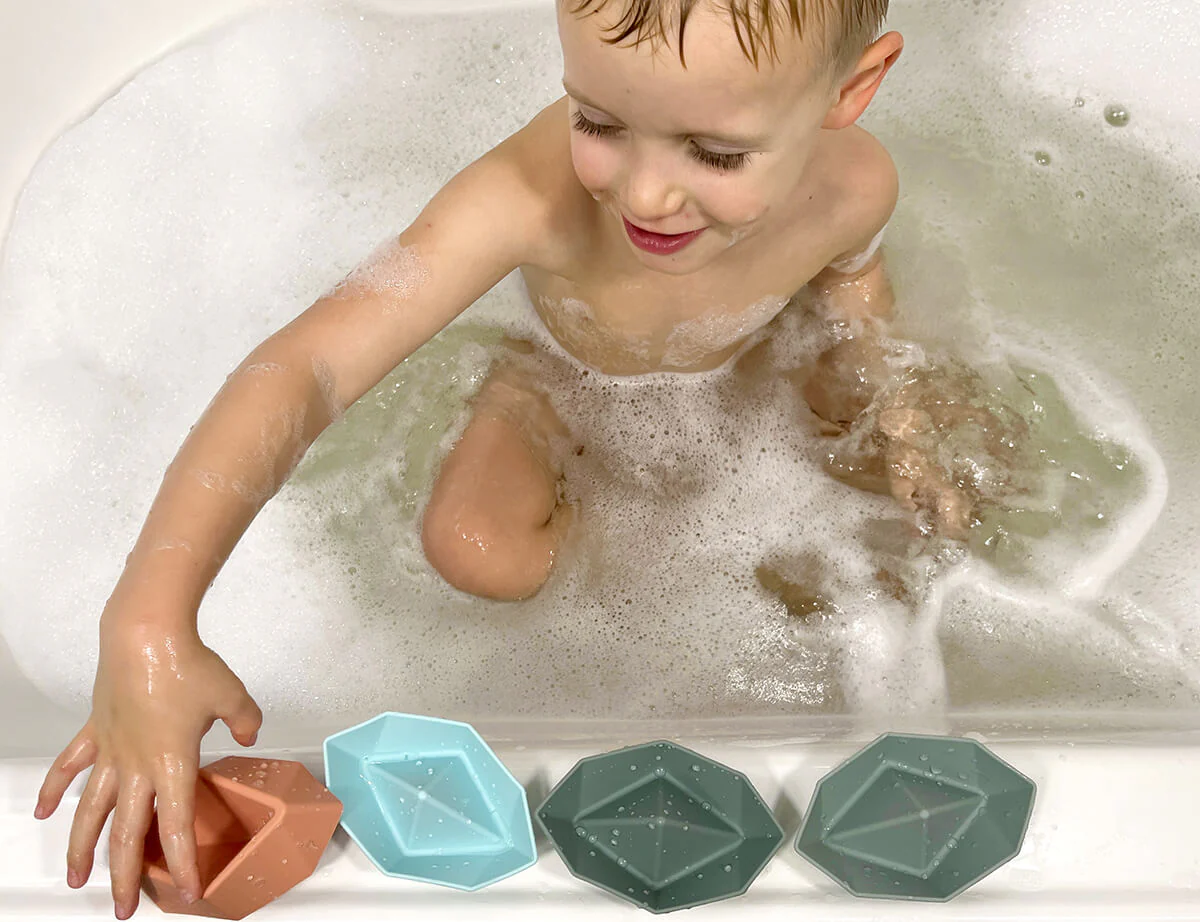 Baby Bath Toys - Silicone Baby Toy Ships 4pk - Image 3