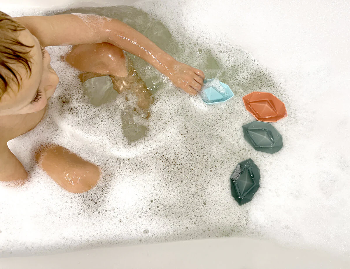 Baby Bath Toys - Silicone Baby Toy Ships 4pk - Image 5