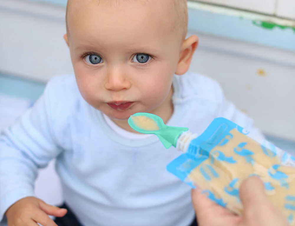 Universal Food Pouch Spoons 2 pack - Aqua & Mint - Image 4