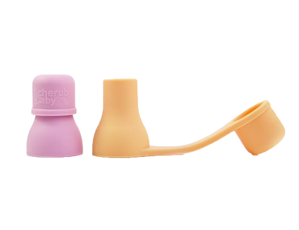 Food Pouch Spoons 2PK (PINK  & ORANGE) + Food Pouch Spouts  2PK (PINK  & ORANGE) - Image 3